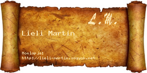 Lieli Martin névjegykártya