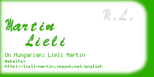 martin lieli business card